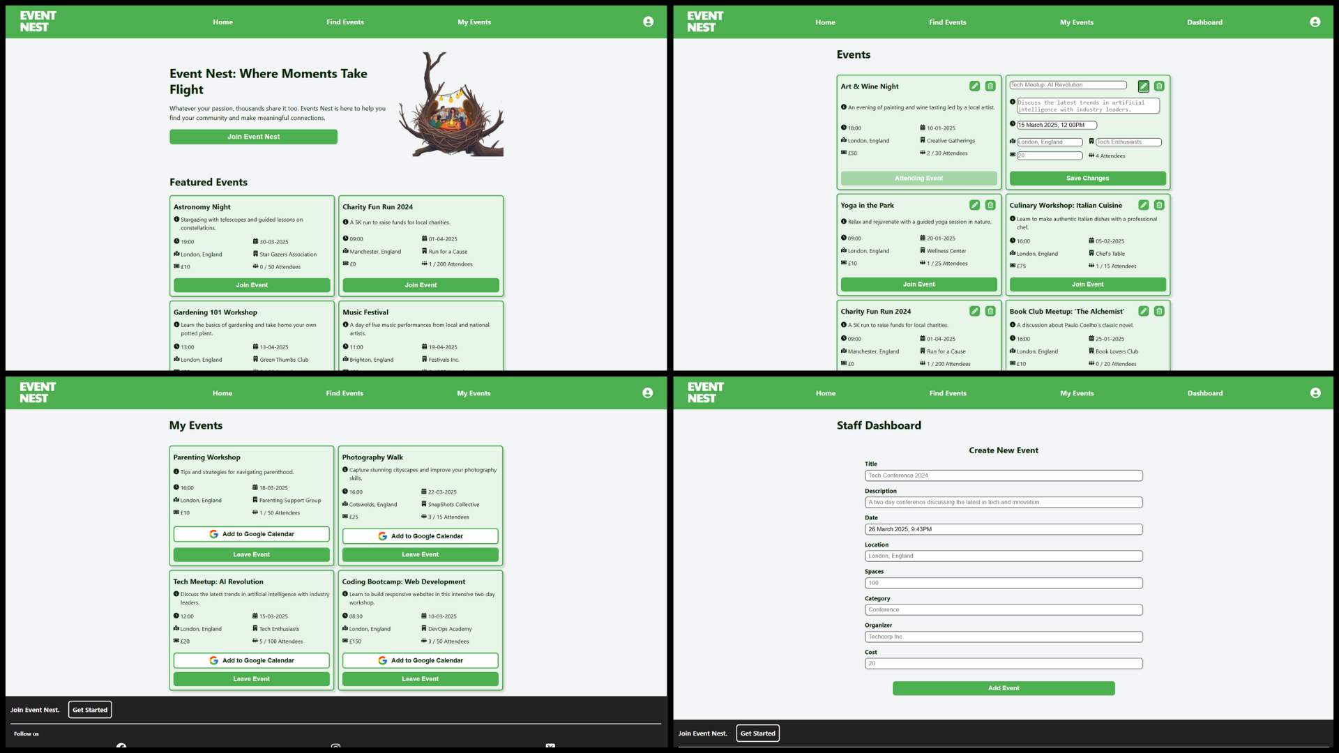 Event Nest Full-Stack